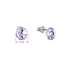Náušnice bižutéria so Swarovski krištáľmi fialové okrúhle 51037.3 violet