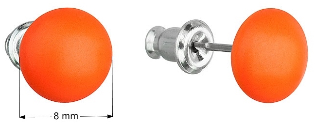 Náušnice bižutéria so Swarovski krištáľmi oranžové okrúhle 51053.3