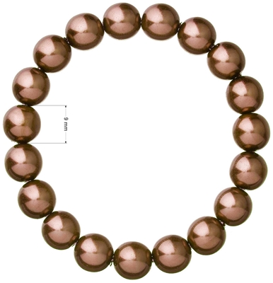 Perlový náramok hnedý 56010.3 brown