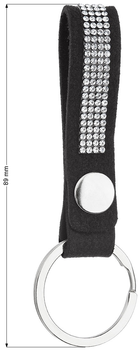 Kľúčenka s krištálmi Swarovski čierna 78009.3