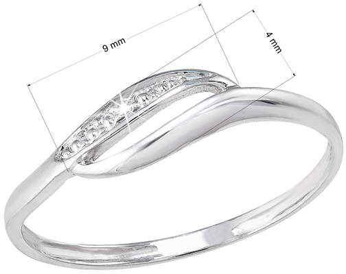 Strieborný prsteň so zirkónmi biely 885006.1