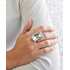 Strieborný prsteň s krištálmi Swarovski biely 35804.1