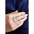 Strieborný prsteň s krištálmi Swarovski šedý 35052.3